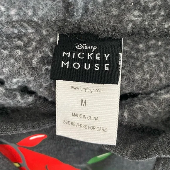 Disney Mickey Mouse Christmas Sweater Holiday Pullover Fleece Hoodie - Picture 7 of 7